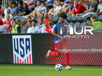 USA's Marlon Fossey is seen during the friendly soccer match between the United States Men's National Team and New Zealand at TQL Stadium in...