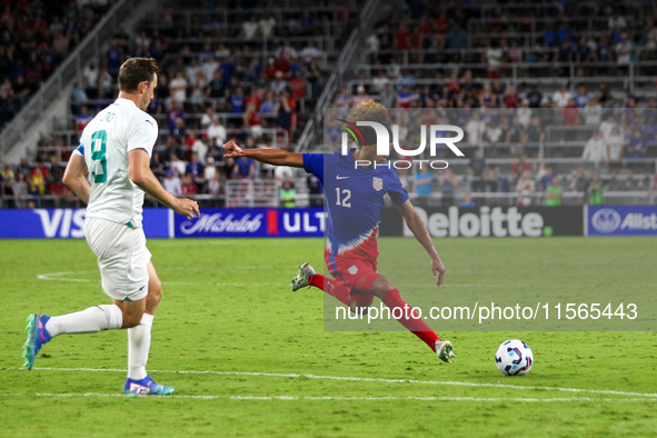 USA's Marlon Fossey is seen during the friendly soccer match between the United States Men's National Team and New Zealand at TQL Stadium in...