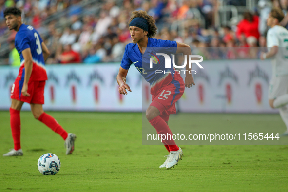 USA's Marlon Fossey is seen during the friendly soccer match between the United States Men's National Team and New Zealand at TQL Stadium in...