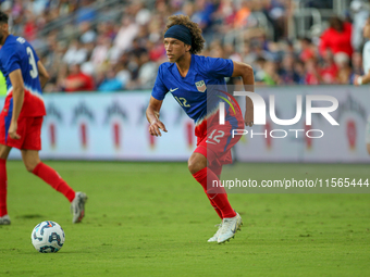 USA's Marlon Fossey is seen during the friendly soccer match between the United States Men's National Team and New Zealand at TQL Stadium in...