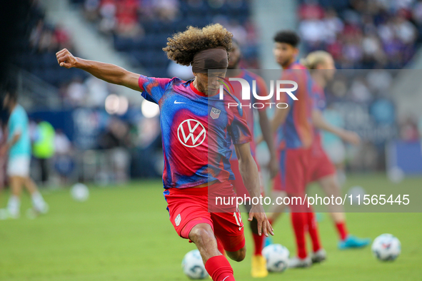 USA's Marlon Fossey is seen during the friendly soccer match between the United States Men's National Team and New Zealand at TQL Stadium in...