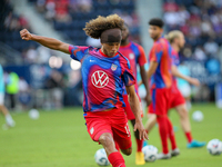 USA's Marlon Fossey is seen during the friendly soccer match between the United States Men's National Team and New Zealand at TQL Stadium in...