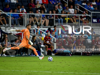 New Zealand goalie Max Crocombe is seen during the friendly soccer match between the United States Men's National Team and New Zealand at TQ...