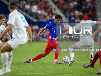 USA's Malik Tillman is seen during the friendly soccer match between the United States Men's National Team and New Zealand at TQL Stadium in...