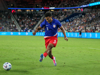 USA's Caleb Wiley is seen during the friendly soccer match between the United States Men's National Team and New Zealand at TQL Stadium in C...