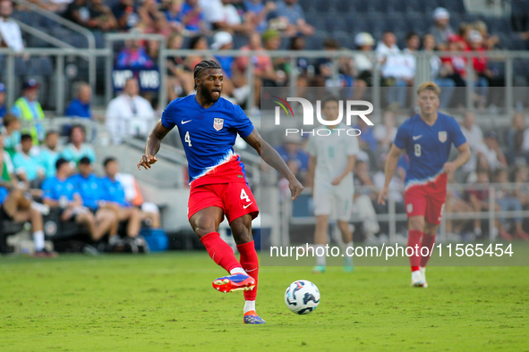 USA's Mark McKenzie is seen during the friendly soccer match between the United States Men's National Team and New Zealand at TQL Stadium in...