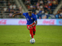 USA's Folarin Balogun is seen during the friendly soccer match between the United States Men's National Team and New Zealand at TQL Stadium...