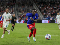 USA's Folarin Balogun is seen during the friendly soccer match between the United States Men's National Team and New Zealand at TQL Stadium...