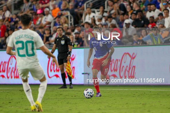 USA's Christian Pulisic is seen during the friendly soccer match between the United States Men's National Team and New Zealand at TQL Stadiu...