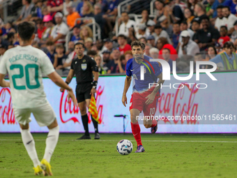 USA's Christian Pulisic is seen during the friendly soccer match between the United States Men's National Team and New Zealand at TQL Stadiu...