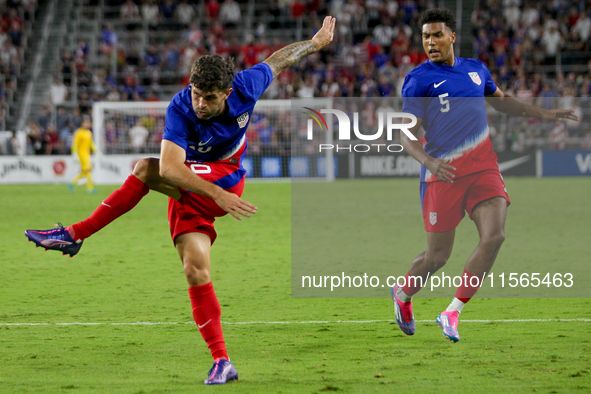 USA's Christian Pulisic is seen during the friendly soccer match between the United States Men's National Team and New Zealand at TQL Stadiu...