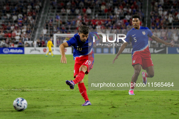 USA's Christian Pulisic is seen during the friendly soccer match between the United States Men's National Team and New Zealand at TQL Stadiu...