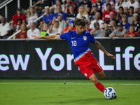 USA's Christian Pulisic is seen during the friendly soccer match between the United States Men's National Team and New Zealand at TQL Stadiu...