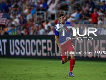 USA's Christian Pulisic is seen during the friendly soccer match between the United States Men's National Team and New Zealand at TQL Stadiu...