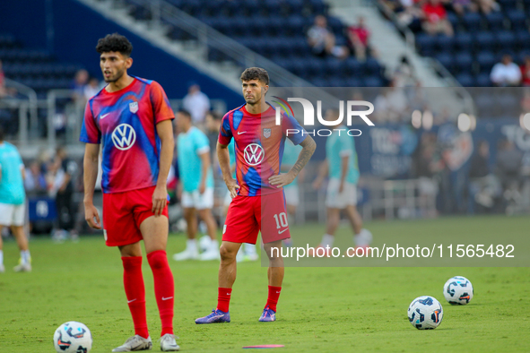 USA's Christian Pulisic is seen during the friendly soccer match between the United States Men's National Team and New Zealand at TQL Stadiu...