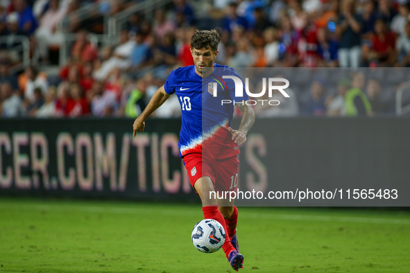 USA's Christian Pulisic is seen during the friendly soccer match between the United States Men's National Team and New Zealand at TQL Stadiu...