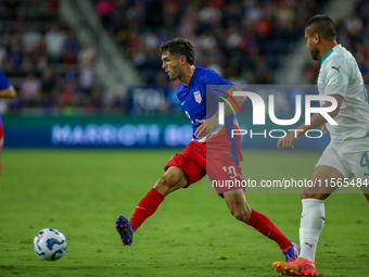 USA's Christian Pulisic is seen during the friendly soccer match between the United States Men's National Team and New Zealand at TQL Stadiu...