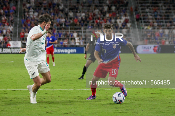 USA's Christian Pulisic is seen during the friendly soccer match between the United States Men's National Team and New Zealand at TQL Stadiu...