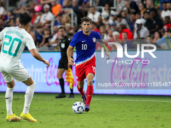 USA's Christian Pulisic is seen during the friendly soccer match between the United States Men's National Team and New Zealand at TQL Stadiu...