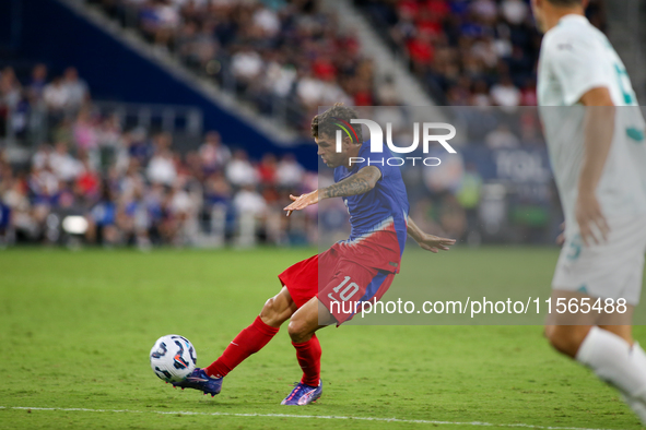 USA's Christian Pulisic is seen during the friendly soccer match between the United States Men's National Team and New Zealand at TQL Stadiu...