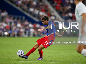 USA's Christian Pulisic is seen during the friendly soccer match between the United States Men's National Team and New Zealand at TQL Stadiu...