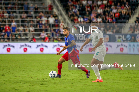 USA's Christian Pulisic is seen during the friendly soccer match between the United States Men's National Team and New Zealand at TQL Stadiu...