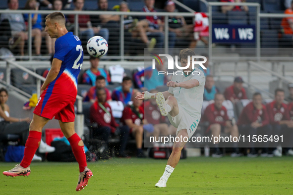 New Zealand's Tim Payne is seen during the friendly soccer match between the United States Men's National Team and New Zealand at TQL Stadiu...