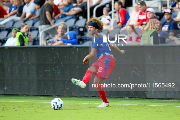 USA's Marlon Fossey is seen during the friendly soccer match between the United States Men's National Team and New Zealand at TQL Stadium in...