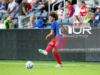 USA's Marlon Fossey is seen during the friendly soccer match between the United States Men's National Team and New Zealand at TQL Stadium in...