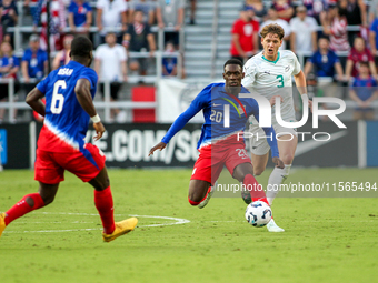 USA's Folarin Balogun is seen during the friendly soccer match between the United States Men's National Team and New Zealand at TQL Stadium...