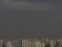 Dry weather and a layer of pollution cover the sky in Sao Paulo, Brazil, on the morning of September 11, 2024. Sao Paulo wakes up with worry...