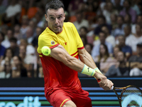 Roberto Bautista during the Davis Cup match between Czechia and Spain in Czechia, on September 11, 2023. (