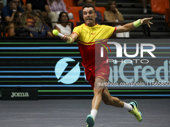 Roberto Bautista during the Davis Cup match between Czechia and Spain in Czechia, on September 11, 2023. (