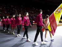 The Spain team before the Davis Cup match between Czechia and Spain in Spain on September 11, 2023. (