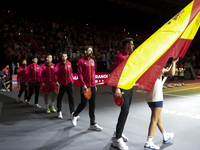 The Spain team before the Davis Cup match between Czechia and Spain in Spain on September 11, 2023. (