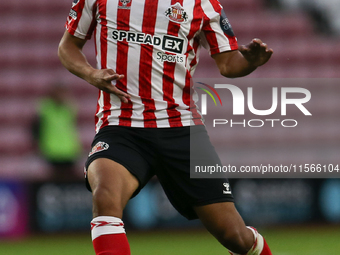 Jewison Bennette of Sunderland during the Premier League International Cup Group B match between Sunderland and Athletic Club De Bilbao at t...