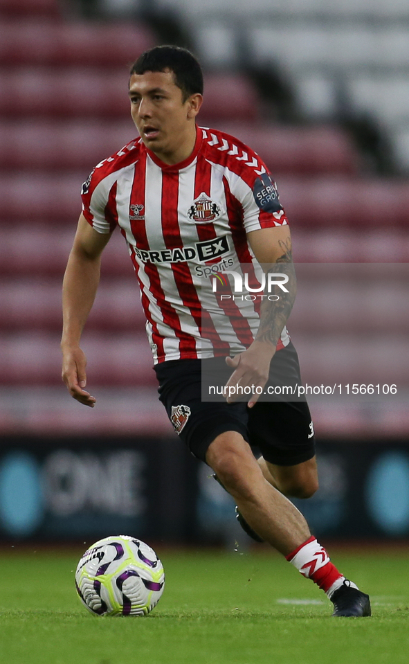 Sunderland's Ian Poveda during the Premier League International Cup Group B match between Sunderland and Athletic Club De Bilbao at the Stad...