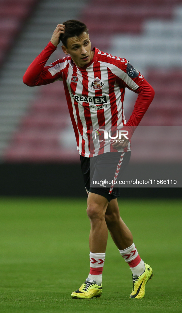 Sunderland's Nazariy Rusyn during the Premier League International Cup Group B match between Sunderland and Athletic Club De Bilbao at the S...