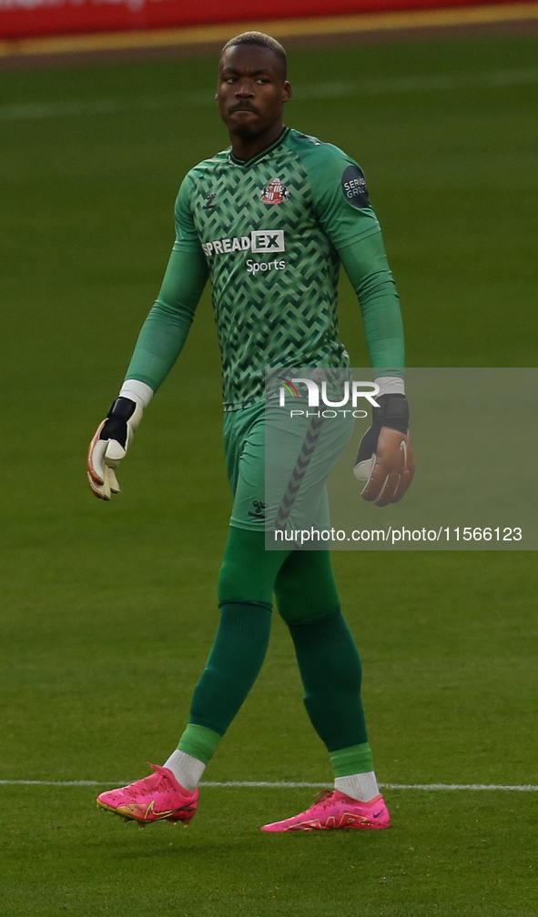 Sunderland goalkeeper Blondy Nan Noukeu during the Premier League International Cup Group B match between Sunderland and Athletic Club De Bi...