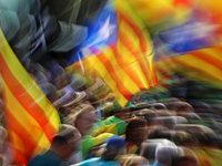 The National Day of Catalonia demonstration records the participation of 70,000 people, the lowest number since the beginning of the Catalan...