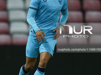 Athletic Club Bilbao's Eneko Aguilar during the Premier League International Cup Group B match between Sunderland and Athletic Club De Bilba...