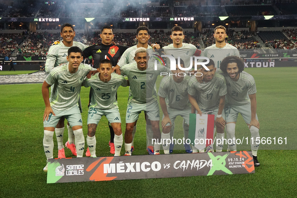 Team Mexico poses before the international friendly match between Mexico and Canada at AT&T Stadium in Mexico City, Mexico, on September 10,...