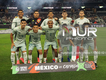 Team Mexico poses before the international friendly match between Mexico and Canada at AT&T Stadium in Mexico City, Mexico, on September 10,...