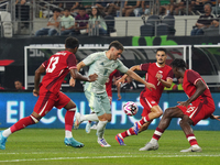 Santiago Gimenez #11 of Mexico drives the ball forward during the international friendly match between Mexico and Canada at AT&T Stadium in...