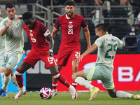 Alphonso Davies #19 of Canada defends the ball during the international friendly match between Mexico and Canada at AT&T Stadium in Mexico C...