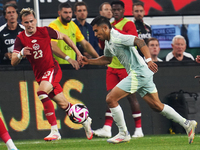 Orbelin Pineda #17 of Mexico drives the ball forward during the international friendly match between Mexico and Canada at AT&T Stadium in Me...