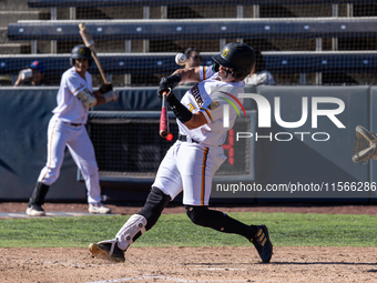 The Yolo High Wheelers (14) beat the Oakland Ballers (4) in game 1 (round 1) of the Pioneer Baseball League's playoffs in Davis, Calif., on...