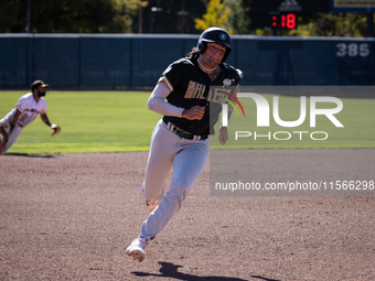 The Yolo High Wheelers (14) beat the Oakland Ballers (4) in game 1 (round 1) of the Pioneer Baseball League's playoffs in Davis, Calif., on...