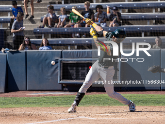 The Yolo High Wheelers (14) beat the Oakland Ballers (4) in game 1 (round 1) of the Pioneer Baseball League's playoffs in Davis, Calif., on...