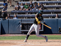 The Yolo High Wheelers (14) beat the Oakland Ballers (4) in game 1 (round 1) of the Pioneer Baseball League's playoffs in Davis, Calif., on...